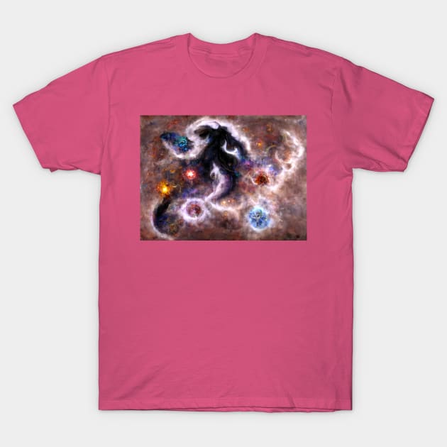 Celestial Symphony: A Captivating Abstract Galactic Nebula T-Shirt by Christine aka stine1